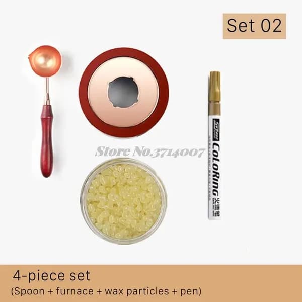 Seglstift af voks, retro design, gennemsigtige voksgranulater, GZZ1051900109