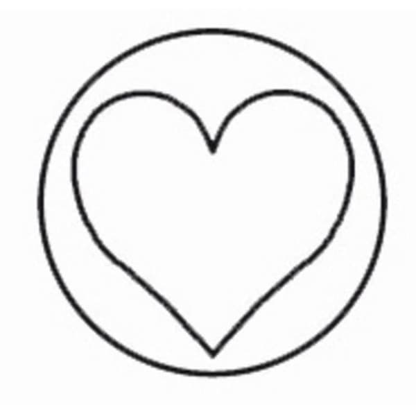 Skruvtätning med lackerat trähandtag (Symbol). hjärta.