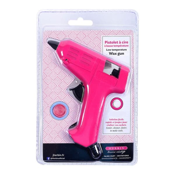 Termoplastpistol - Herbin - Modell: Svart-rosa - Diameter: 7 mm - Effekt: 7 W - Spänning: 110-240V