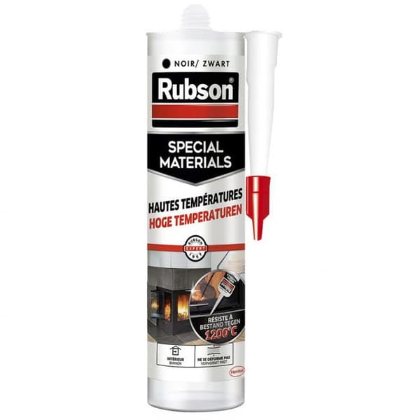 Spackel - RUBSON - 280ml - Svart - Ej elastisk - Hög temperatur