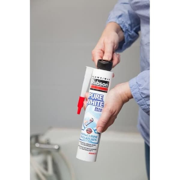Vitblankt bad- och köksspackel - 280ml - RUBSON