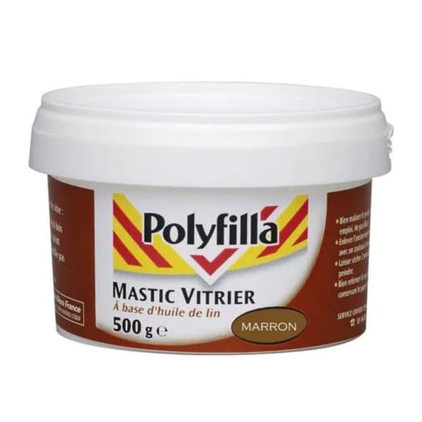 Tätningsmassa - POLYFILLA - 500 g - Brun - Kan målas - Sprickresistent