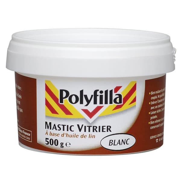 Tätningmassa - POLYFILLA - 500 g - Vit - Kan målas - Spricker inte