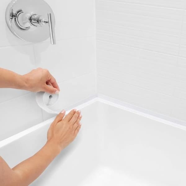 RAYEN Förformad badrumstätning 3 m x 30 mm - Vit