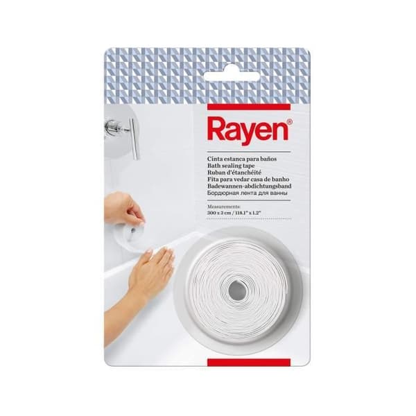 RAYEN Förformad badrumstätning 3 m x 30 mm - Vit