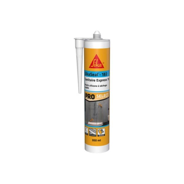 SIKA SikaSeal-182 Sanitaire Express 1h snabbtorkande silikonfogmassa - Vit - 300ml