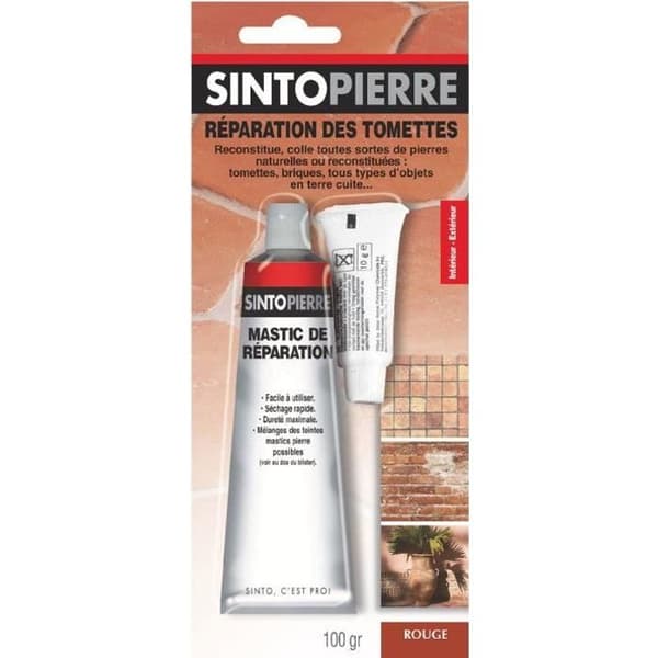 Mastic - Sinto - Reparera golv och väggar - Röd - Snabbtorkande - Hård som sten
