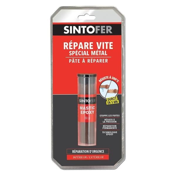 Epoxylim - SINTOFER - Snabb reparation - 60 g - Vattentålig - Ultra snabb härdning