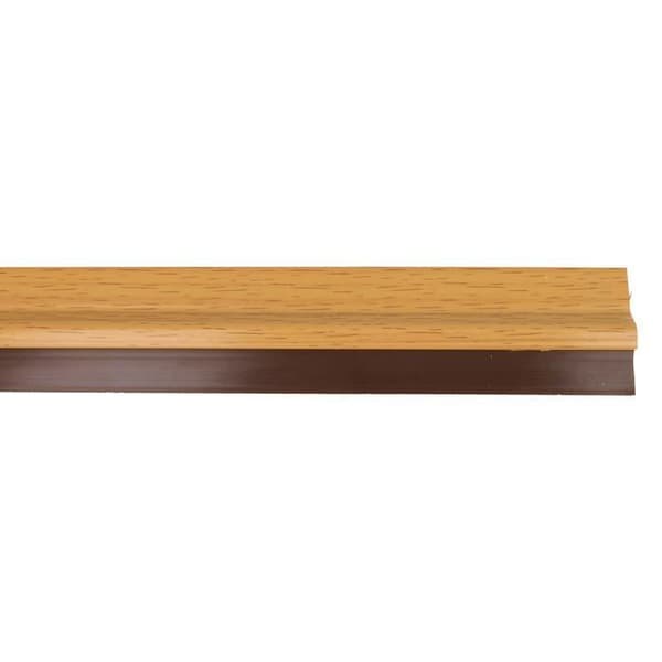Amig - 22555 - Modell 4, självhäftande dörrbotten med halvstyv PVC-borste, 1 m, ek, PVC