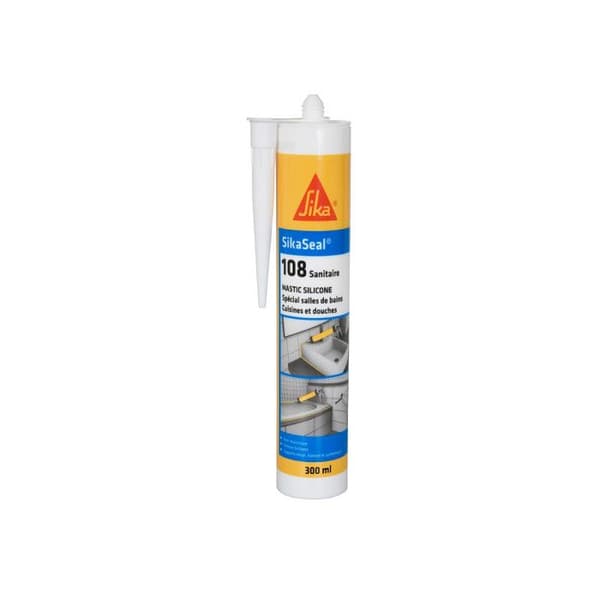 SIKA Sikaseal 108 Sanitaire Mögelsäker silikontätningsmedel - vit - 300ml