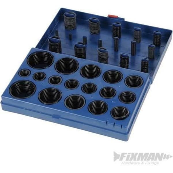 Box med O-ringar - FIXMAN - Diverse storlekar 6 till 58 mm - Gummi - Luft/vattentätning