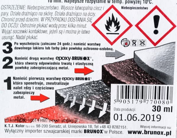 BRUNOX EPOXY Rost- och ytbehandlingsmedel 30ml + borste