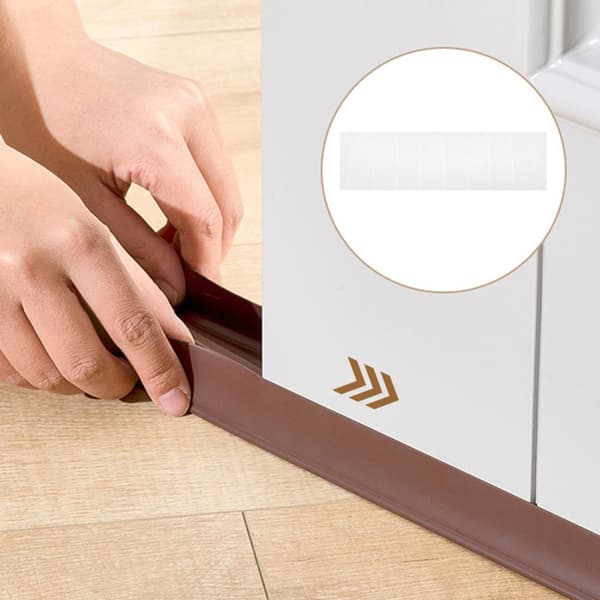Lydisolering Dørtettningslist PVC Dørspor Gap Filler med selvklebende tape