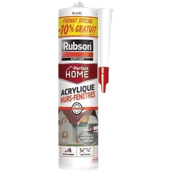 Mastic för väggar och fönster vit kartusch 280ml + 10% gratis