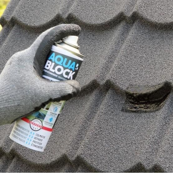 Aquablock Spray 300ml Waterproofing Coating Svart - Rubson - Tätar läckor och sprickor
