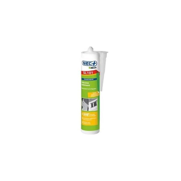 Silicone byggfogmassa - NEC+ - 310mL - Transparent - Antifungal - God vidhäftning