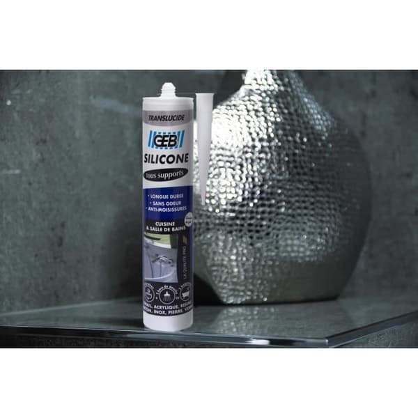 Sanitetsfogmassa - silikon för alla ytor - genomskinlig - 280 mL