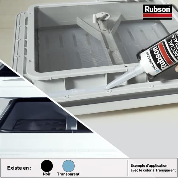 Mastic - RUBSON - 280 mL - Genomskinlig - Silikonelastomer - Tätning och limning