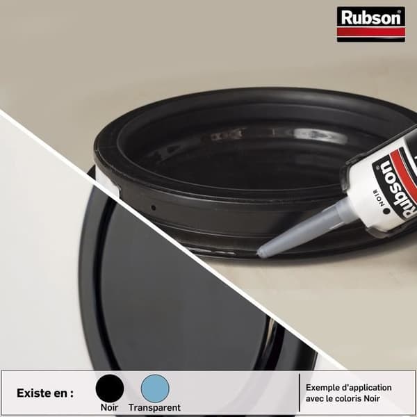 Mastic - RUBSON - 280 mL - Genomskinlig - Silikonelastomer - Tätning och limning