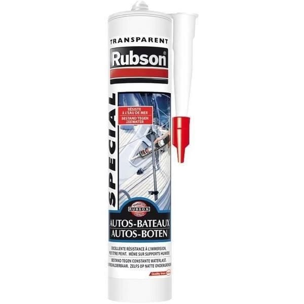 Mastic - RUBSON - 280 mL - Genomskinlig - Silikonelastomer - Tätning och limning