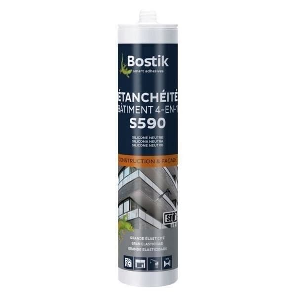 Tätningsmedel - BOSTIK - S590 - Neutral Alkoxi Silikon - Grå RAL 7038 - 300 ml patron