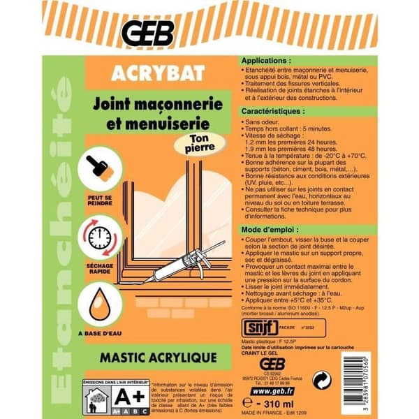 Mastic Acrybat - sten - 310 mL
