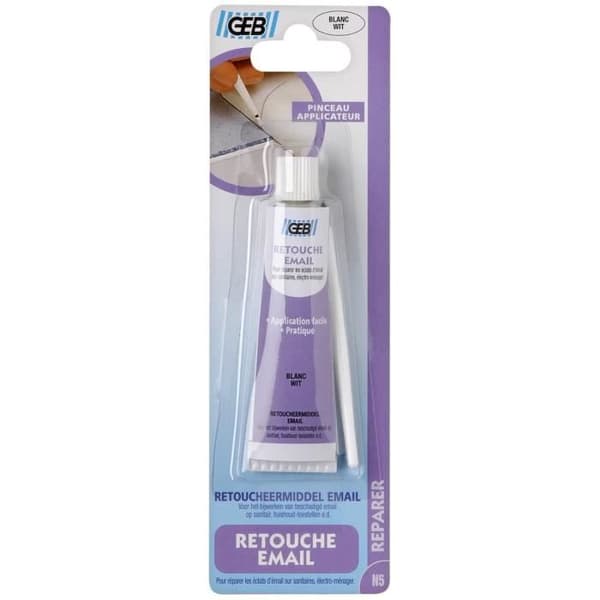Emalj touch-up applikatorborste 20ml vit
