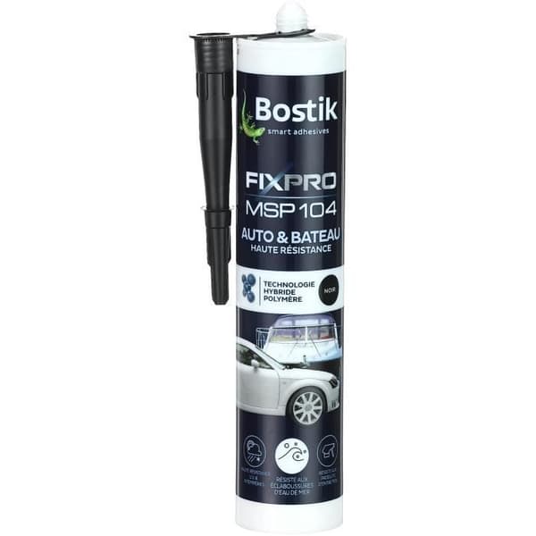 Mastic patron 290ml - BOSTIK - MSP 104 - Kraftfullt lim - UV-beständigt - Användning inomhus och utomhus