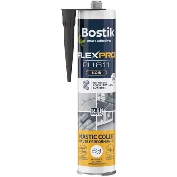Mastic Koll Polyuréthane - BOSTIK - Flexpro PU 811 - Hög Prestanda - Svart - 300ml