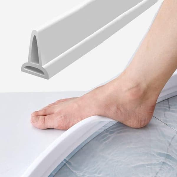 Duschtröskel / Vattenbarriär Dusch Kök Tätningslist, Vattentät Självhäftande duschlist-100/200cm 200CM