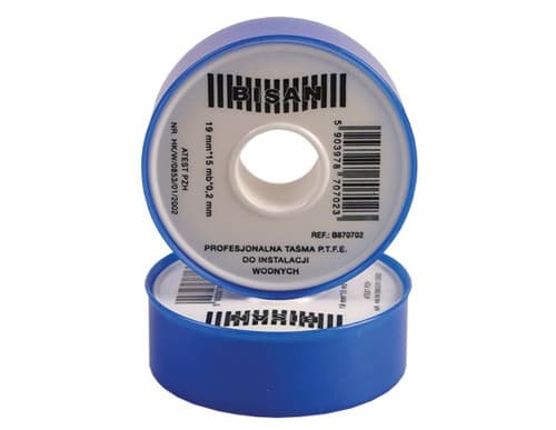 Teflontejp för PTFE-tätningar 10 mx 19 mm x 0,2 mm