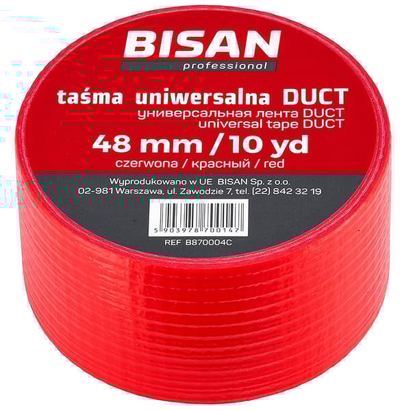 Punainen eristeteippi, 48 mm leveä, 25 jaardia pitkä