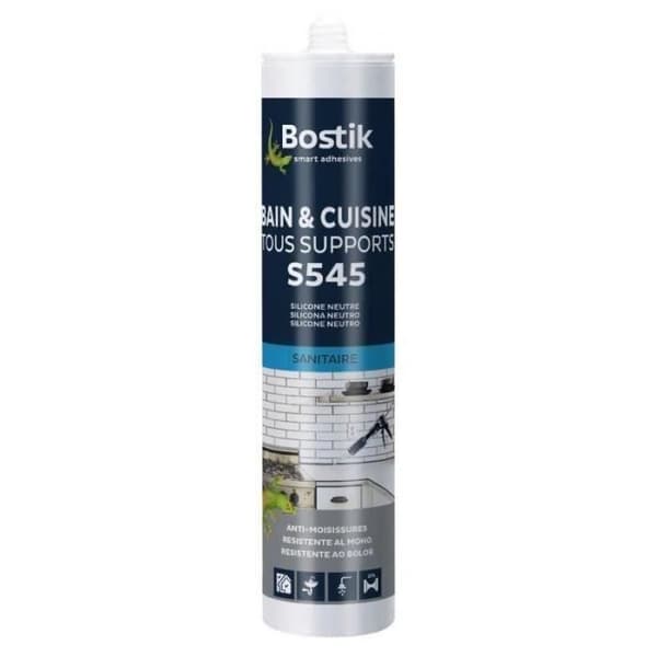 Tätningsmedel - BOSTIK - S545 - Genomskinlig silikon - Anti-mögel - 300 ml