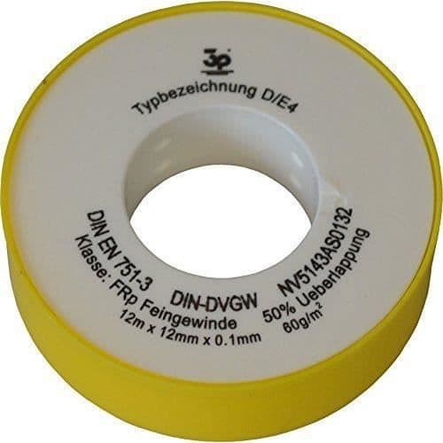 sanikomfort teflon tätningsband för gänga 12 m tjocklek: 0,08 mm, - 1895567