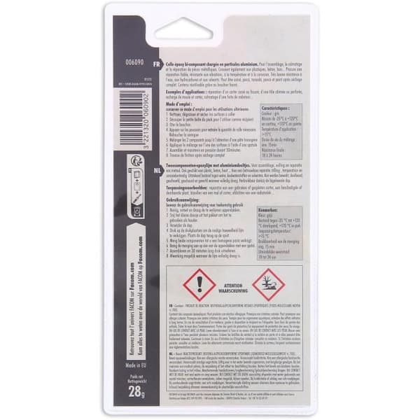 FACOM Epoxylim - To-komponent sprøjte med hætte - 28 g