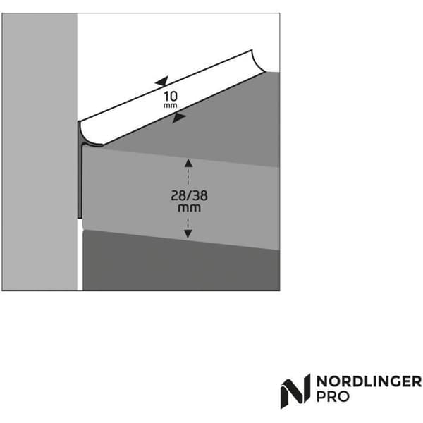 Tætningspakning - NORDLINGER PRO - 3 m - Hvid