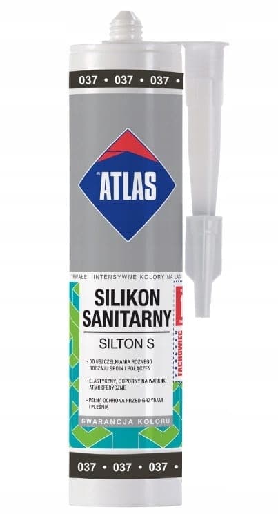 Atlas Silicone joustava saniteettiliima 280 ml grafiitti