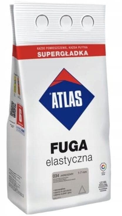 Atlas flexibel fogmassa 3 kg ljusgrå