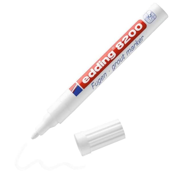 Färgmarkerare för fogar - EDDING - 9049026 - Vit - Vattenfast bläck - Linjebredd 2-4 mm