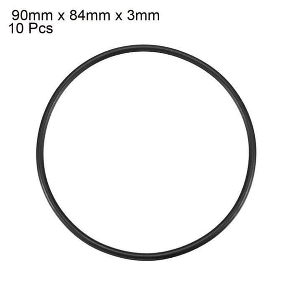 SOURCING KARTA O-Ring 90mm OD 84mm ID 3mm Bredd Metrisk Nitrilgummi Packning Tätning 10st