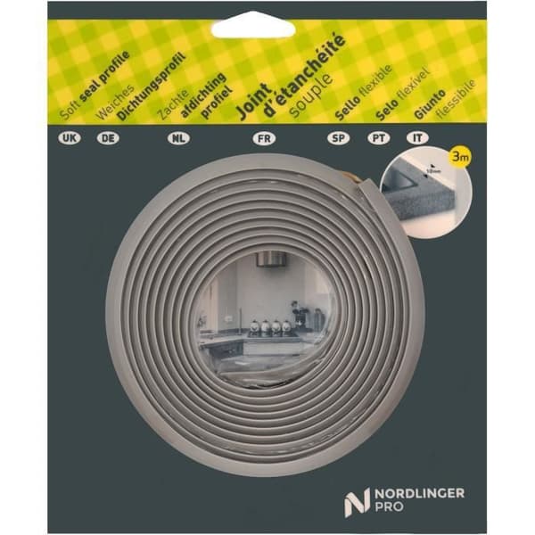 Tätningspackning - NORDLINGER PRO - 3 m - Aluminiumgrå