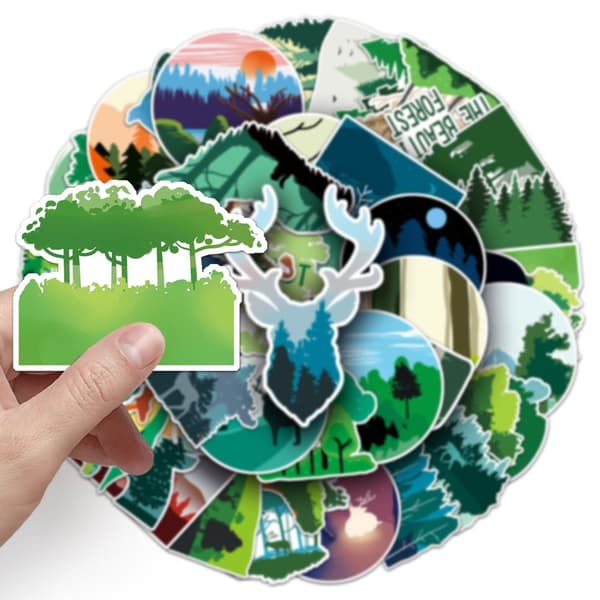 INF DIY-stickerpakke - 50 unikke designs Forest