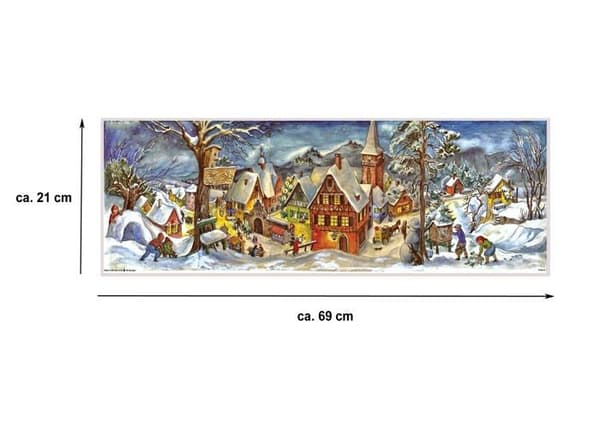 Richard sellmer verlag - 265 - Adventskalender "Kleines Dorf im Winter": Papier-Adventskalender