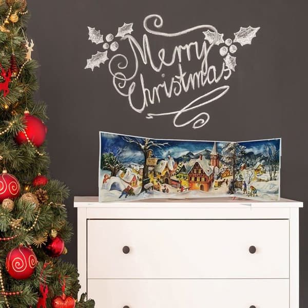 Richard sellmer verlag - 265 - Adventskalender "Kleines Dorf im Winter": Papier-Adventskalender