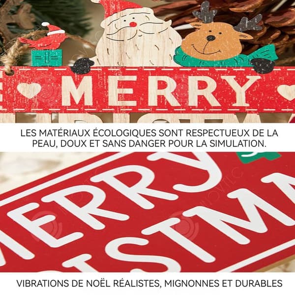 INN Ornaments Set med 3 God Jul Träskylt Jul Gör-det-själv-tillbehör Fönsterhäng och dörrhängningar n-serien