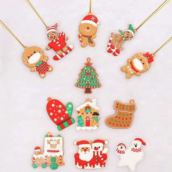 TD® PVC Festdekoration Mjukt lim Julhängsdekoration Gåva Gör-det-själv Arrangemang för snöscen