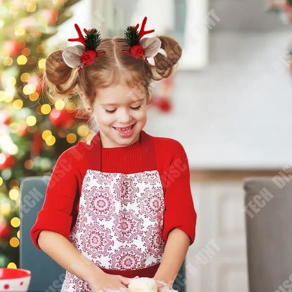 TD® 2 par Söt brun trä jul Älgöron Hårnålar Festdekoration Julklappar