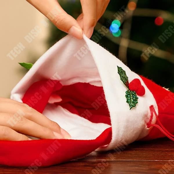 TD® julgodispåse äppelpåse presentpåse fawn bear santa mall juldekoration 4-pack