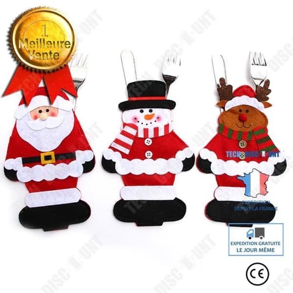 TD® Julbesticksset Jultillbehör Bestickpåse Bestickset Juldekorationstillbehör 3 förpackningar