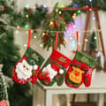 Miniatyrbild 2 av 4: TD® Juldekoration Liten ovävd julstrumpa Julgranshänge Godispåse Paket om 4